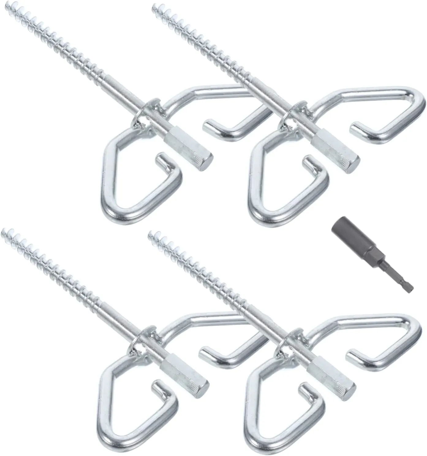 Electric Ice Nails Shelter Anchors 4pcs Steel Tent Stakes Strong Durable