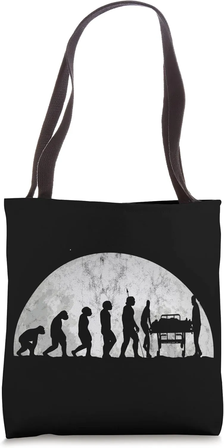 Emergency Evolution - Evolution Of Man Emergency Physician Tote Bag