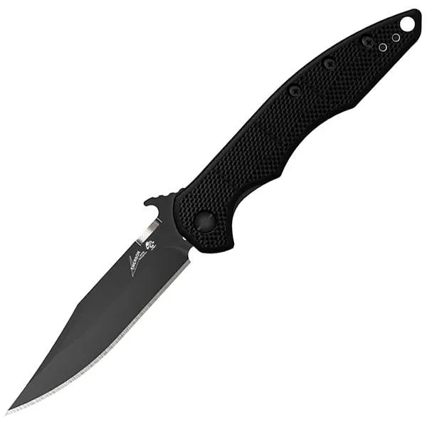Emerson CQC-1K Wave, Black G10-SS Handle, Black Plain