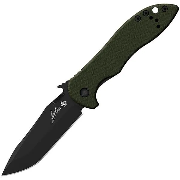 Emerson CQC-5K Wave, OD G10 Handle, Black Plain w-Clip
