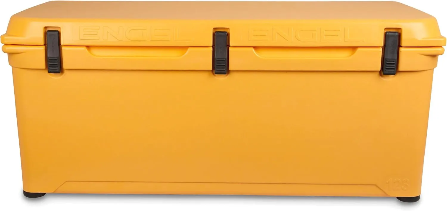 Engel Coolers ENG123 Cooler | 100 Can High Performance Durable Seamless Rotationally Molded Ice Box for Camping, Hunting, and Fishing