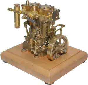 Engine Model Kits, Retro Vertical Reciprocating Steam Engine Kit for Adults, Engine Motor Model Educational Physics Experiment STEM Model - RTR