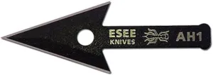 Esee Knives AH1-ARROWHEAD-CS, Arrowhead Fixed Blade Survival Knife, 2 1/2" Spear Pt., Black