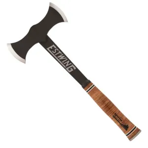 Estwing® Black Eagle Leather Grip Double Bit Axe