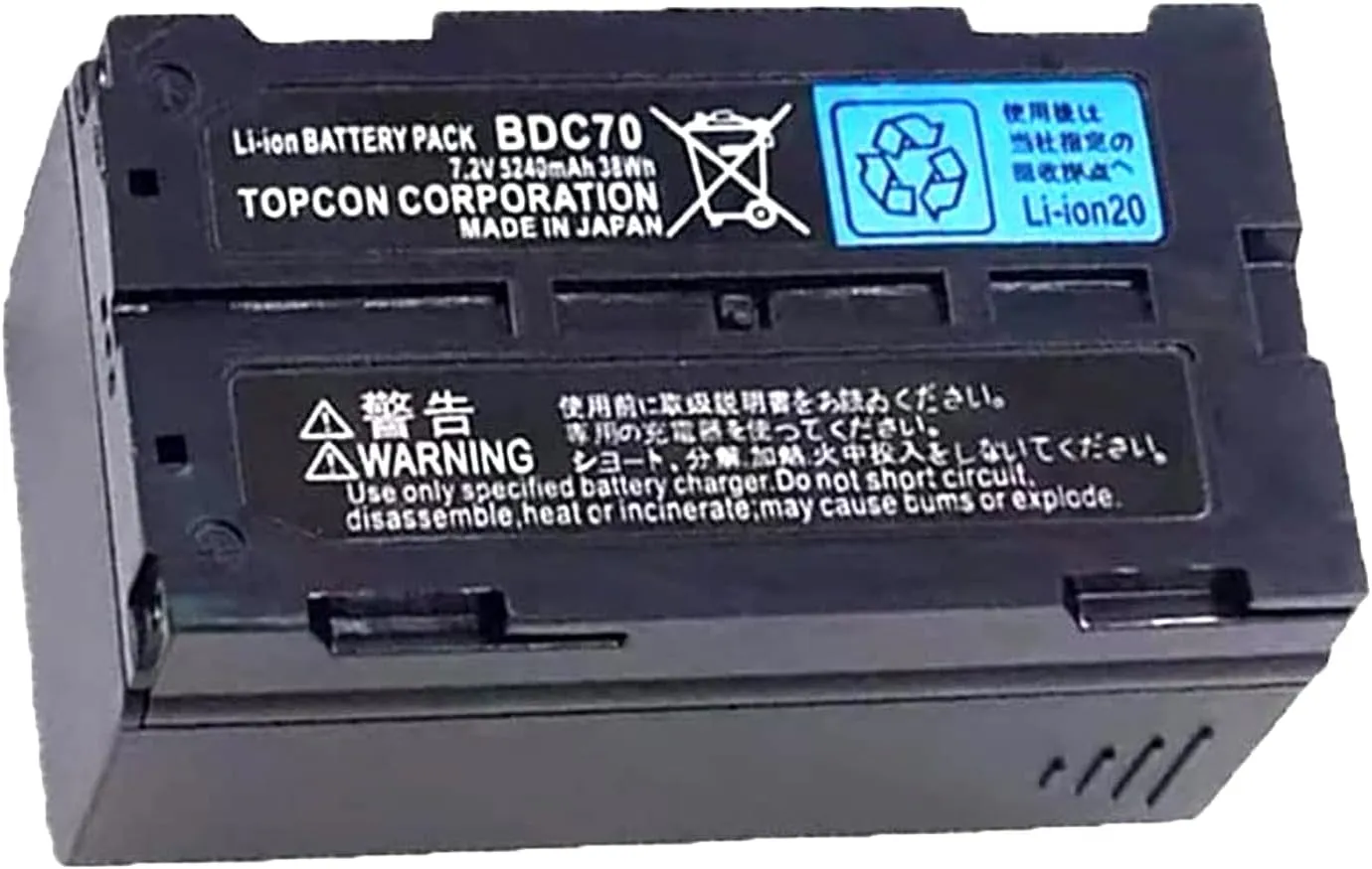EVA(1-Pack) BDC70 Li Ion 7.2V 5240mAh Battery for Topcon Sokkia Total Stations/GPS, Robotic Total Stations and GNSS Receivers