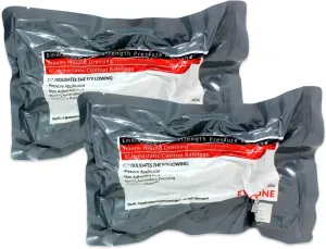 EverOne 6" Israeli Emergency High Strength Compression Bandage, Trauma Wound Dressing, Hemostatic Control Bandage, 2 Pack