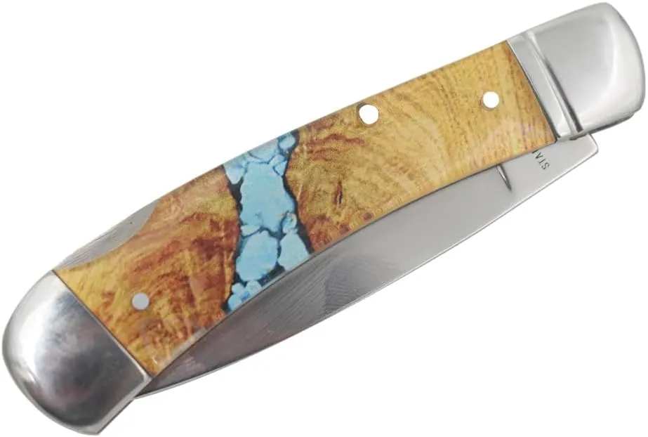 Every Day Carry Lock-Back Manual Folding Outdoor Hunting Camping Knife (Wood)