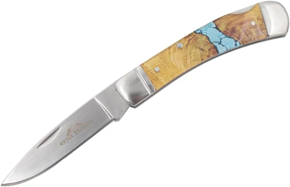 Every Day Carry Lock-Back Manual Folding Outdoor Hunting Camping Knife (Wood)