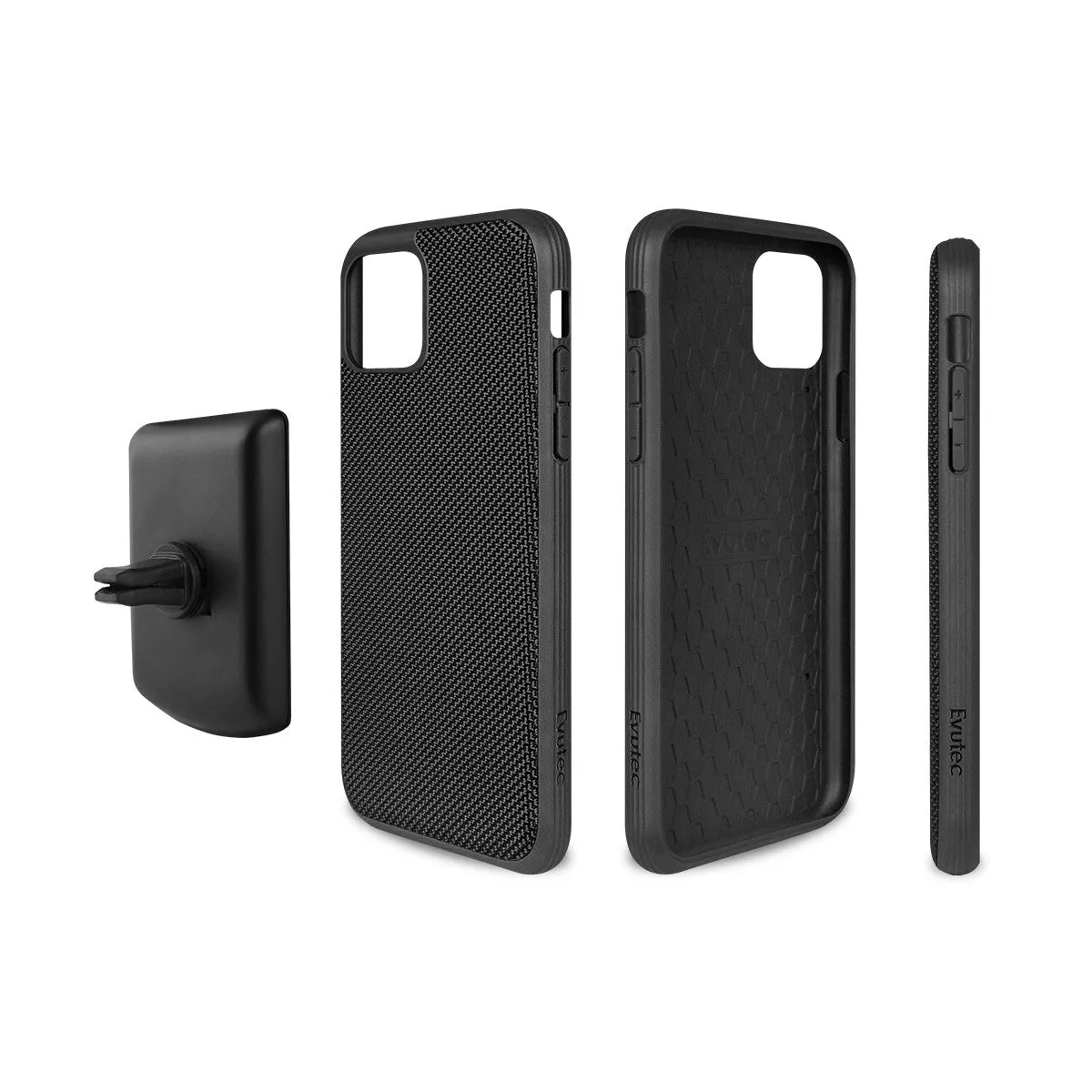 Evutec Ballistic Nylon Slim Rugged Case w/ AFIX  Vent Mount For iPhone 11 Pro