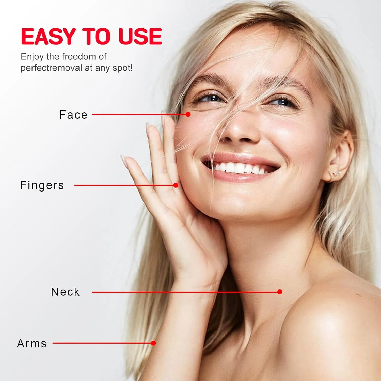 Facial Hair Removal for Women, Painless Hair Removal Device, Portable Facial Hair Remover for Face with USB Rechargeable