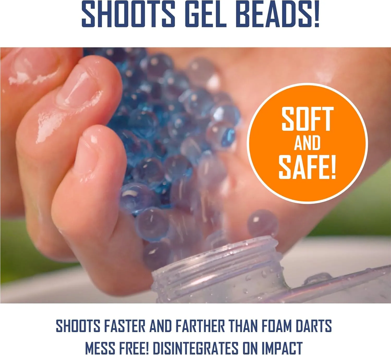 Faction SPECTRE Gel Blaster (Cloud Enabled App, Multiplayer Game Play via Bluetooth) with Night Tracer Technology, 500 Glow Rounds, Target Practice Smart Beacon, 10,000 Blue Rounds, Protective Eyewear