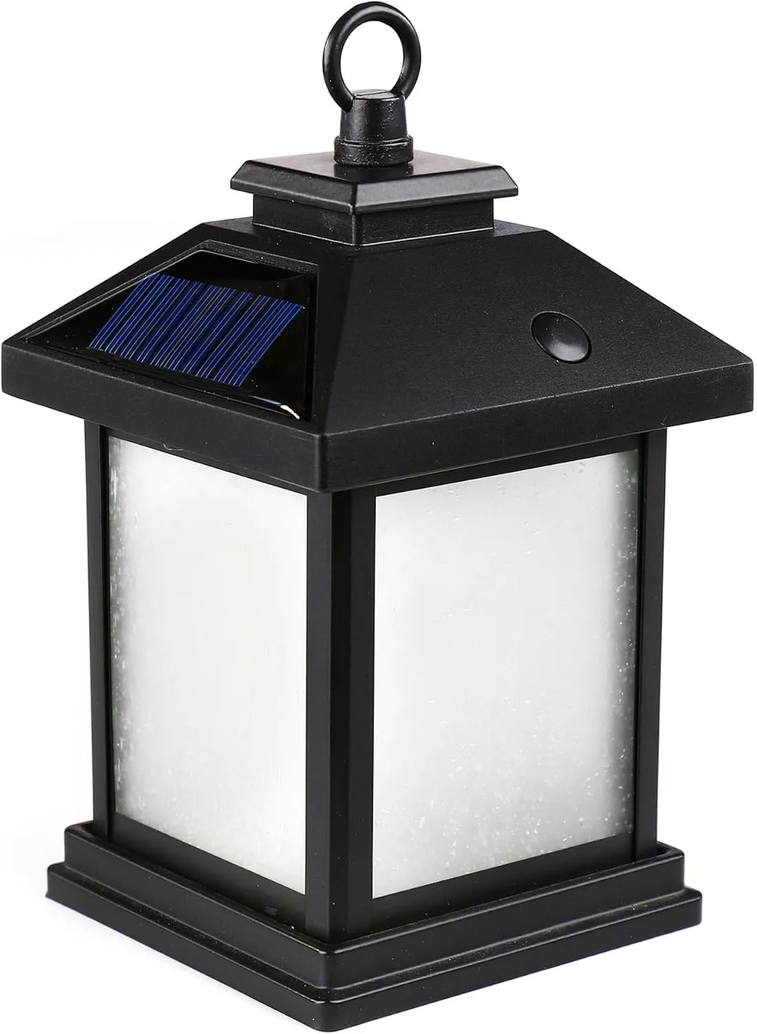 Feit Electric Solar Outdoor LED Lantern, 2700K Warm White, 10 Lumens, 3.5-Watt Authentic Live Flicker Flame and Weatherproof Build for Year-Round Outdoor Path Light, LLAN4SQ/FLAME3/SOL