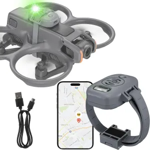 Finder Drone Alarm Buzzer - for DJI Drone Lost Alert Tracker, Rechargeable 120dB Buzzer with LED Lights, Compatible with Drone Quadcopters and Multirotors GPS Tracking Accessories