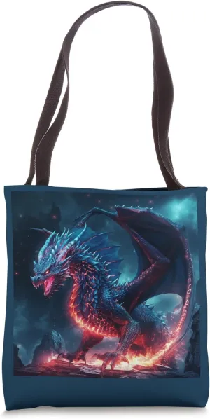 Fire and Ice: A Tale of Dragon's Ember Tote Bag