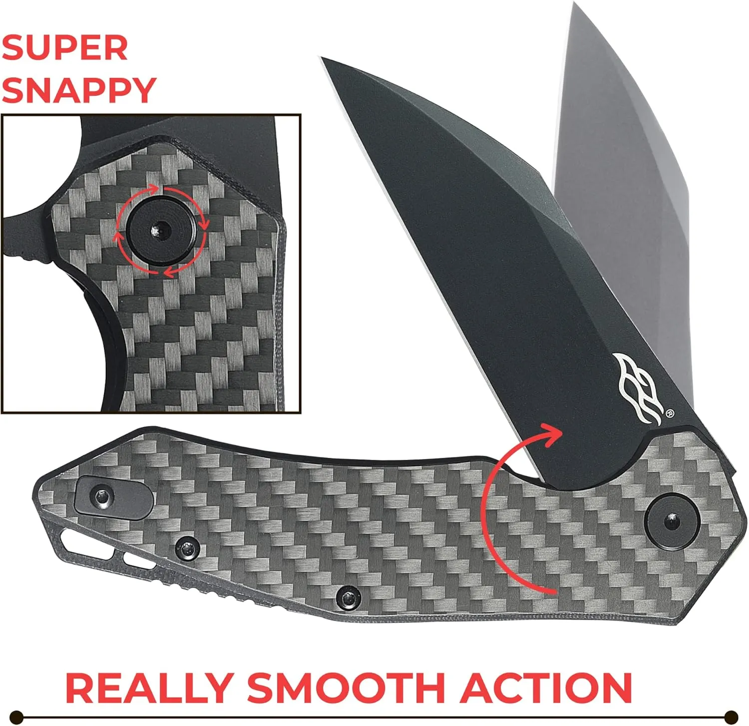 Firebird GANZO FH31 Folding Pocket Knife D2 Steel Wharncliffe Blade Ergonomic G10 Handle with Clip Hunting Fishing Flipper Camping Outdoor EDC Knife