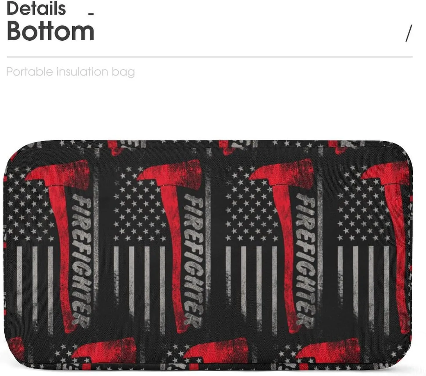 Firefighter Axe Red Line American Flag Fashionable Hand-held Insulation Bag
