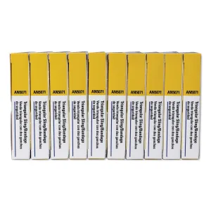 First Aid Only™ First-Aid Refill Sling/tourniquet Triangular Bandages, 40 X 40 X 56, 10/pack