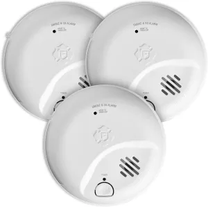First Alert Combination Smoke & Carbon Monoxide Alarm, Battery Operated Detector with Test & Silence Button, SMICO100, 3-Pack
