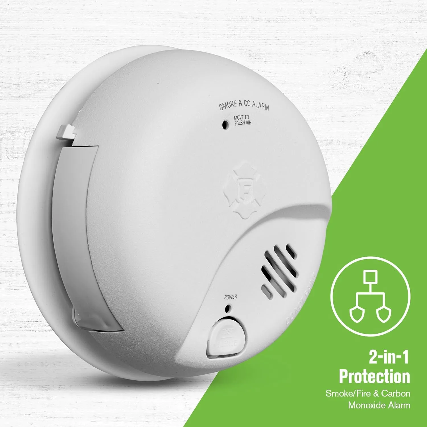 First Alert Combination Smoke & Carbon Monoxide Alarm, Battery Operated Detector with Test & Silence Button, SMICO100, 3-Pack