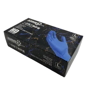 Firstahl Nitrile Exam Gloves, Non Sterile, 100/box (Large)