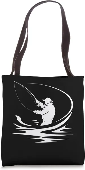 Fisherman Drawing Fishing Lessons for Boys Tote Bag