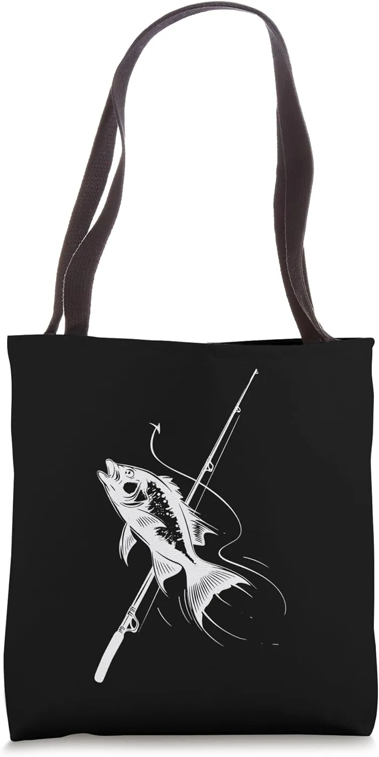 Fishing Sketch Tote Bag