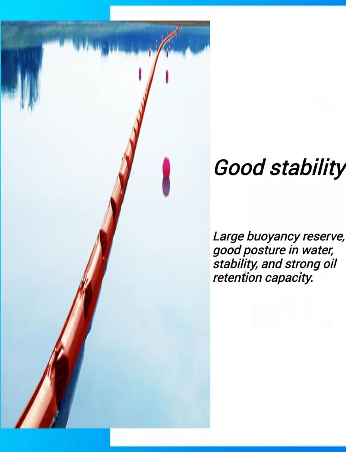 Floating Oil Boom, PVC Oil Boom with Customizable Sizes Heavy-Duty Reusable Oil Spill Barrie, DIY Containment for Rivers, Lakes & Emergency Response(1000x45cm/32.8ftx17.7in)