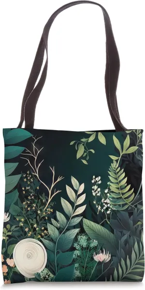 Floral Boho Foliage Flower Plant Nature Vegetation Flowery Tote Bag