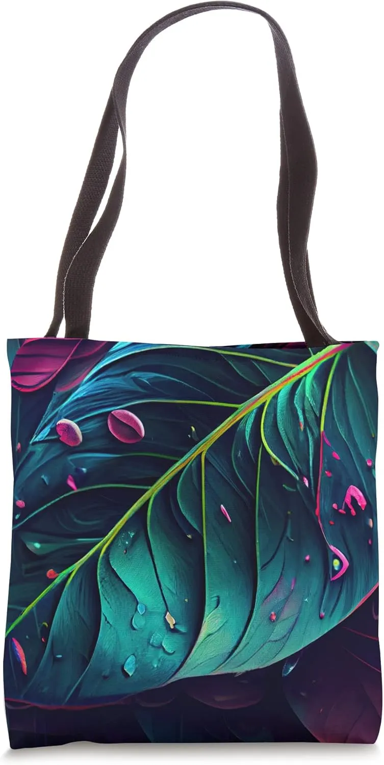 Floral Greenery Chic Botanical Fern Foliage Leaf Boho Nature Tote Bag