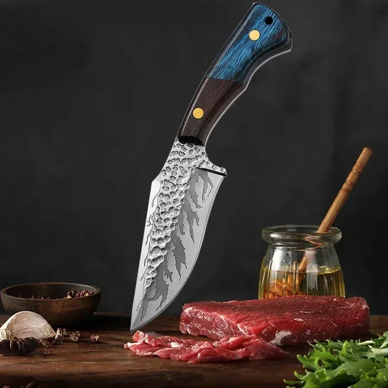 Forged Kitchen Boning Knife Stainless Steel Multi-purpose Knife Kitchen chef Knife Carving Knife Cutting Meat BBQ Kitchen Knife