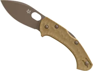 Fox Knives Zero 2.0 Desert Warrior FX-FA311 CT, Jens Anso Design Lockback Folding Pocket Knife, 6.30in N690Co Stainless Steel Blade, FRN Handle, Thumb Hole Opener, EDC Every Day Carry (Coyote Tan)