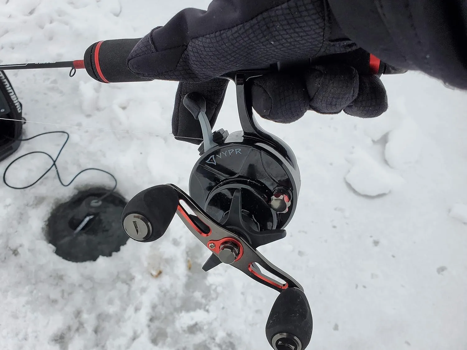 Frabill VYPR Ice Fishing Reel | Lightweight Triggered Free-Spool Fishing Reel | 3.1:1 Gear Ratio | 3 1 Ball Bearing