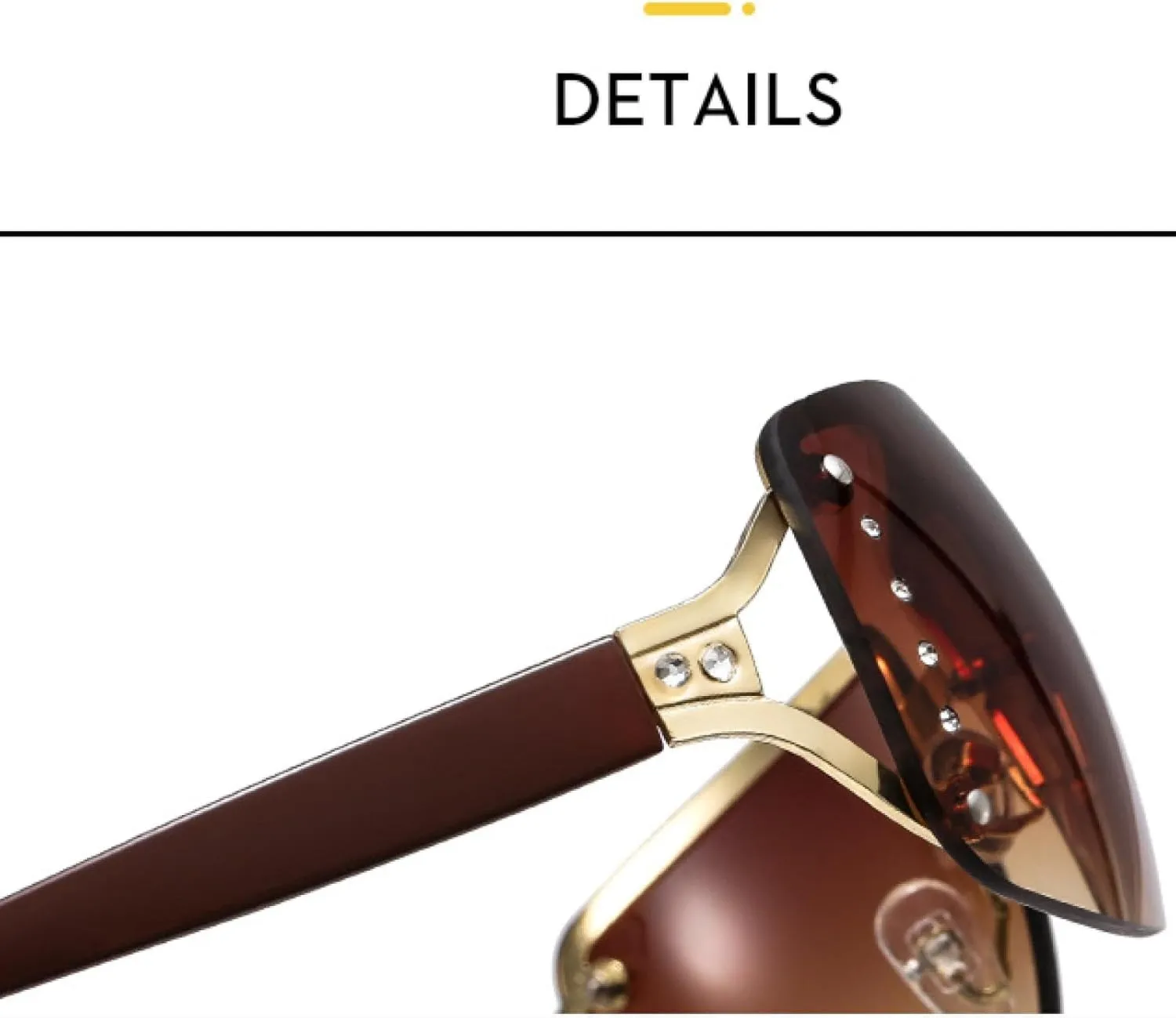 Frameless Decorative Diamond Sunglasses Women's Luxury Sun Glasses Outdoor Leisure Eyewear Uv400