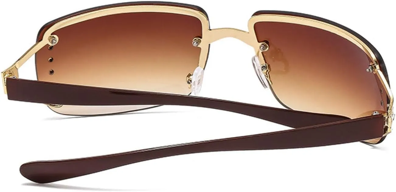 Frameless Decorative Diamond Sunglasses Women's Luxury Sun Glasses Outdoor Leisure Eyewear Uv400