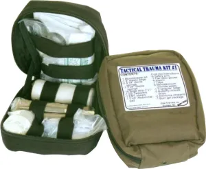 Fully Stocked MOLLE Tactical Trauma Kits First Aid Pouch (OD GREEN)