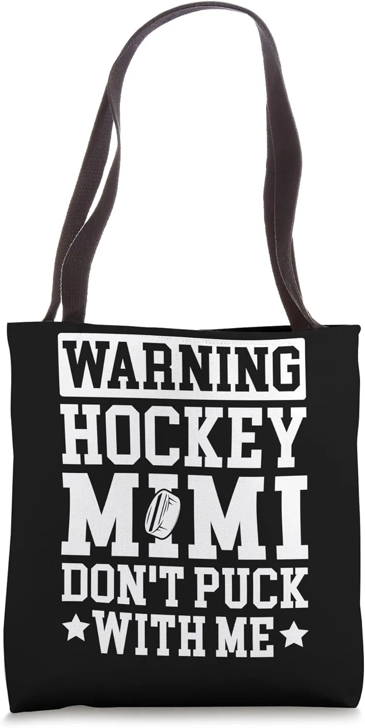 Funny Hockey Mimi Grandma Mimi Of A Hockey Player Tote Bag