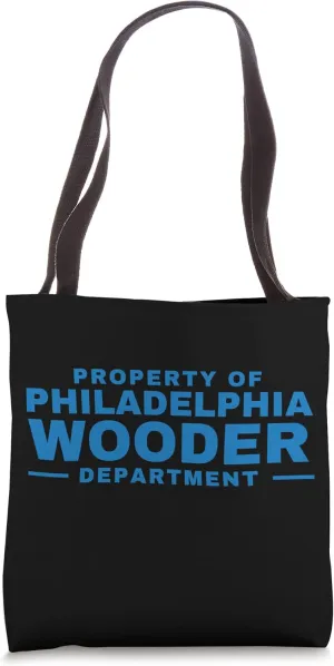 Funny Philadelphia Wooder Department Philly City Hall Parody Tote Bag