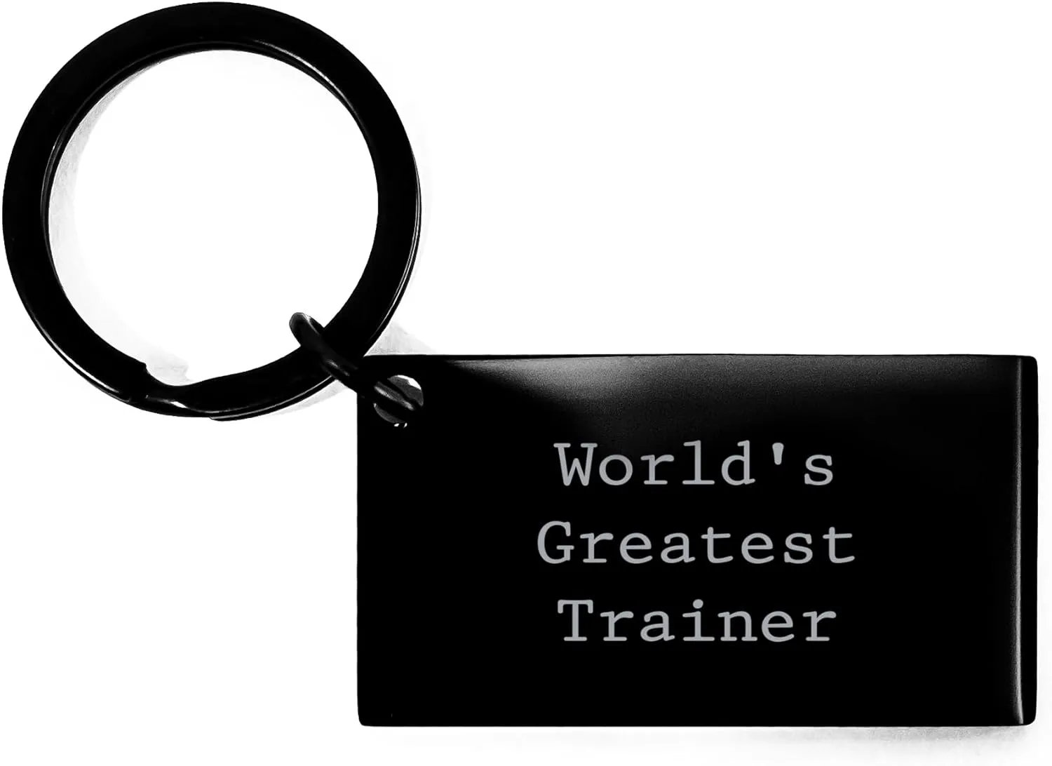 Funny Trainer Gifts for Mom from World's Greatest Trainer Keychain - Engraved Stainless Steel