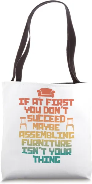 Furniture Assembly Fail - Retro DIY Humor Tote Bag