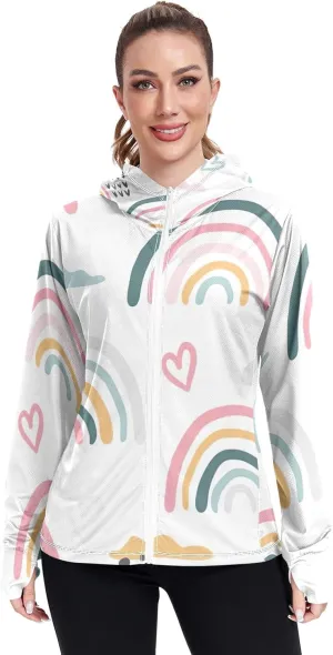 GAIGEO Green Marble Lines Women Jacket UPF 50  Lightweight Womens Summer Jacket, Breathable Fabric, S