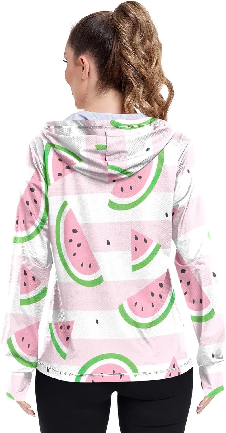 GAIGEO Tropic Leaves Neon Colors Women Jacket UPF 50  Summer Jacket Women, Cooling and Lightweight, S