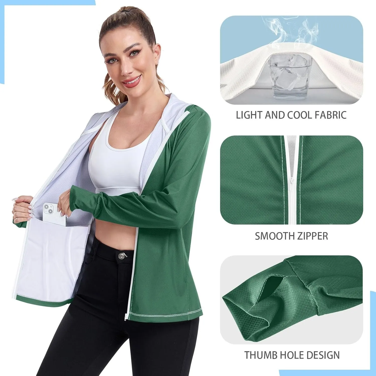GAIGEO Yellow Pink Gradient Women Jacket Lightweight UPF 50  Summer Jackets for Women with Zip Pockets, XXL