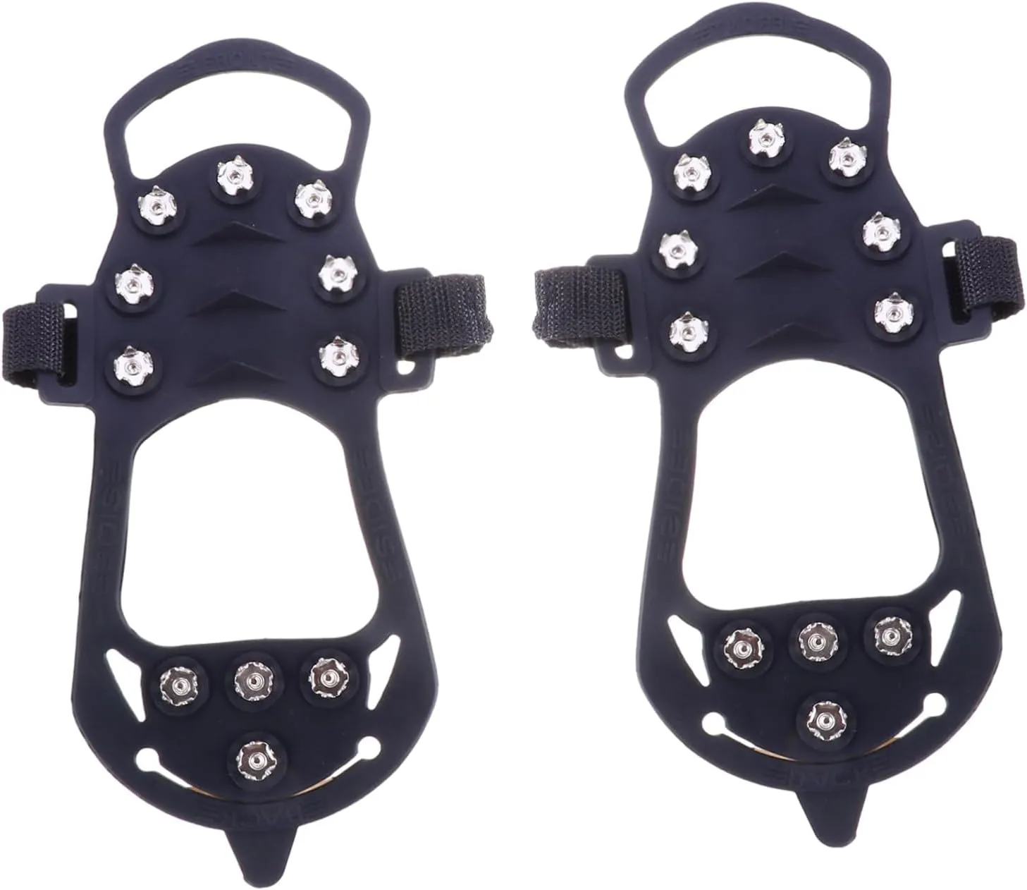 GANAZONO 2pcs Outdoor Ice Cleats Flexible - Crampons for Shoes and Boots Lightweight Snow Grips Easy to Wear and Carry for Hiking and Climbing