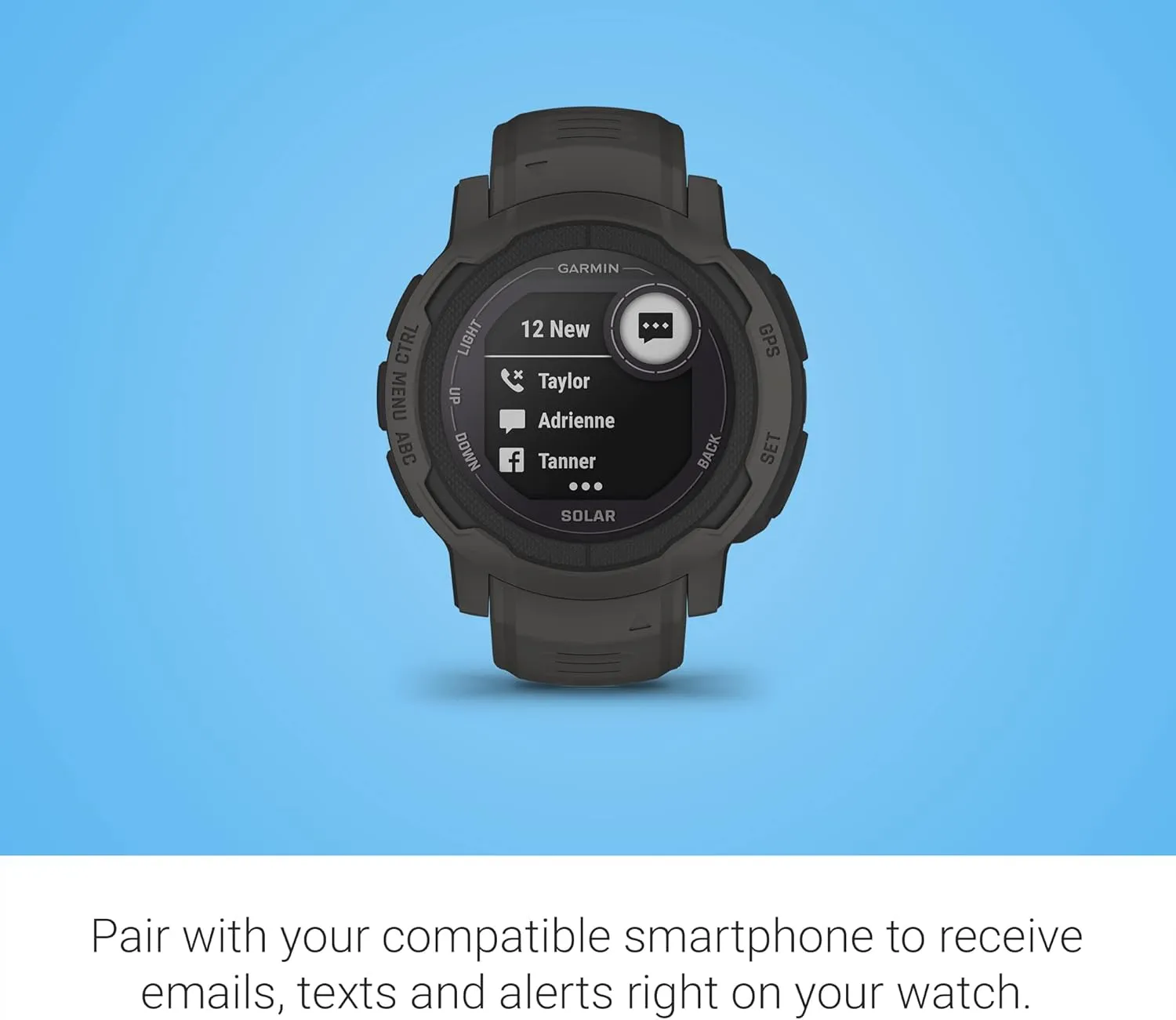 Garmin 010-02626-10 Instinct 2, Rugged Outdoor Watch with GPS, Built for All Elements, Multi-GNSS Support, Tracback Routing and More, graphite (Renewed)