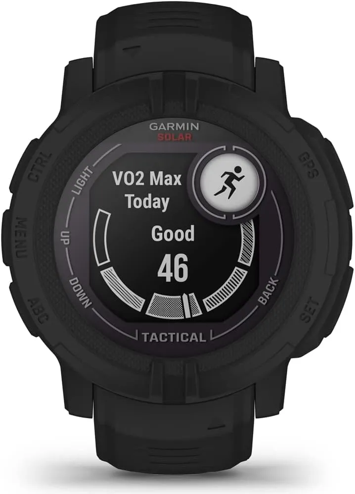 Garmin 010-02627-13 Instinct 2 Solar Smartwatch Tactical Edition Black Bundle with Premium 2YR CPS Enhanced Protection Pack