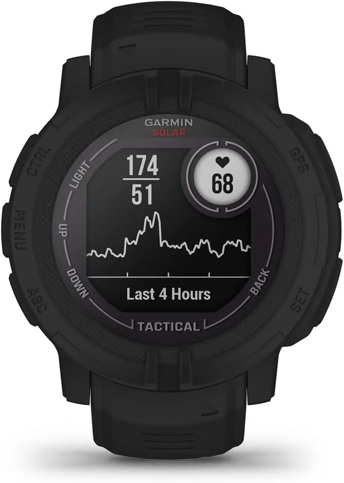 Garmin 010-02627-13 Instinct 2 Solar Smartwatch Tactical Edition Black Bundle with Premium 2YR CPS Enhanced Protection Pack