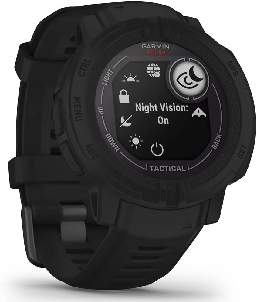 Garmin 010-02627-13 Instinct 2 Solar Smartwatch Tactical Edition Black Bundle with Premium 2YR CPS Enhanced Protection Pack