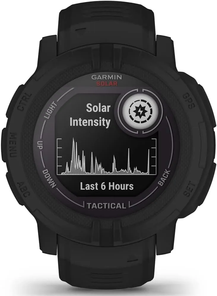Garmin 010-02627-13 Instinct 2 Solar Smartwatch Tactical Edition Black Bundle with Premium 2YR CPS Enhanced Protection Pack