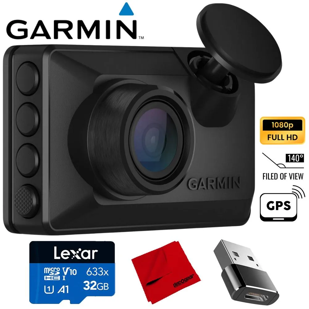 Garmin Dash Cam X110 Compact 1080p HD w/ 140-degree Field of View   Accessories Bundle