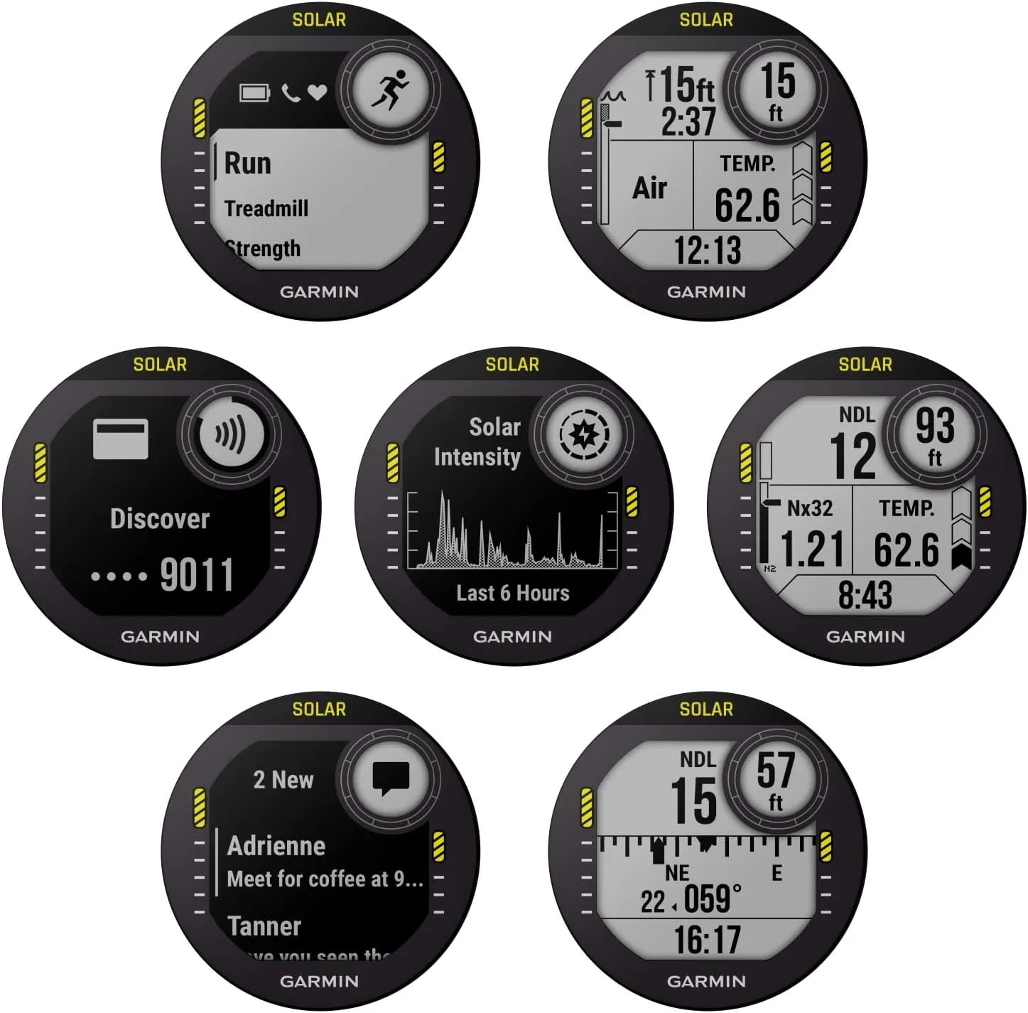Garmin Descent G1 Solar Rugged Dive Computer with Solar Charging Capabilities, Multiple Dive Modes, Black with Wearable4U White Earbuds Bundle